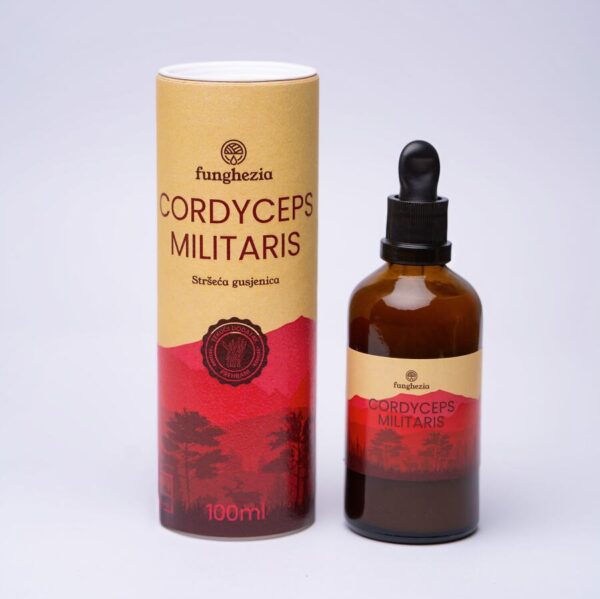 Cordyceps Militaris dodatak prehrani u bočici i ambalaži.